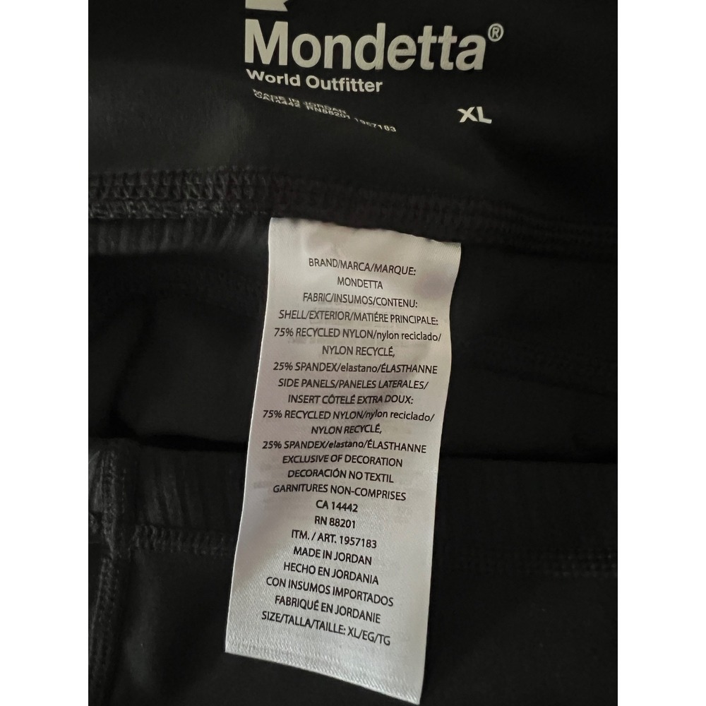 NWT Mondetta Womens Active Biker Shorts Black High Rise 8in Inseam XL 1957183 - Picture 6 of 6